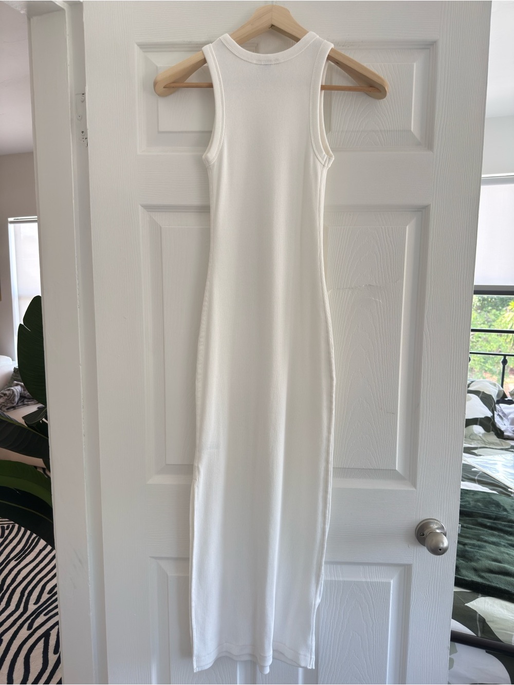 Universal Thread White Ribbed Crew Tank Style Dress - Picture 4 of 5